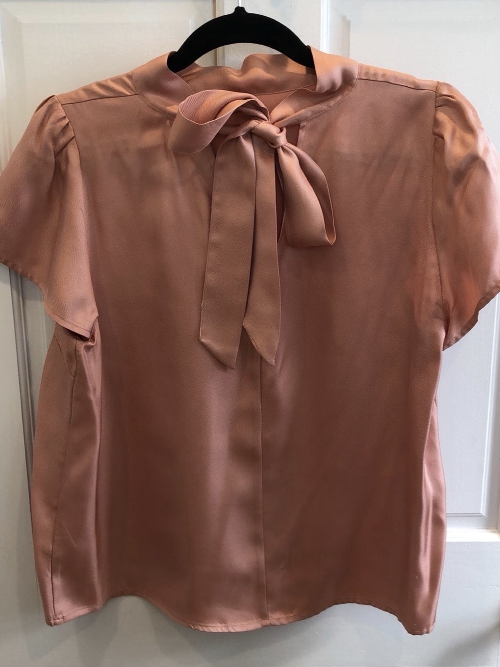 J. Crew Collection Silk Bow Back Blouse